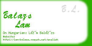 balazs lam business card